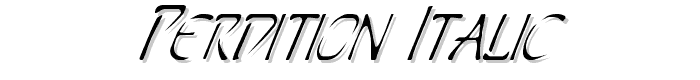 Perdition Italic font